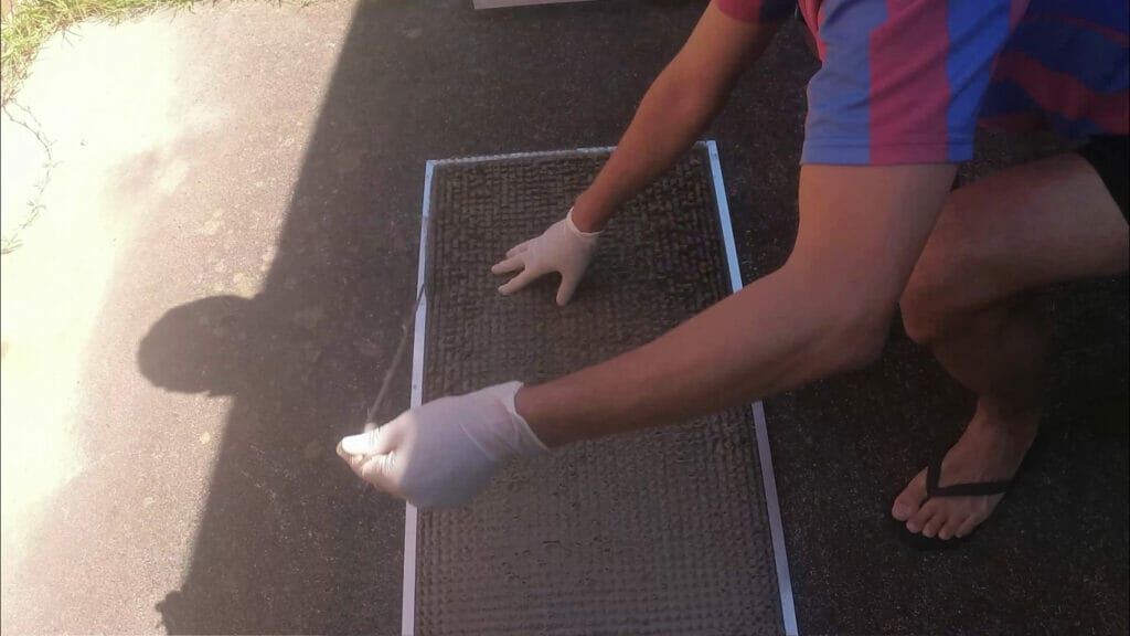 HOW TO REPLACE THE DUCTED AIR CONDITIONER FILTER old spline rubber