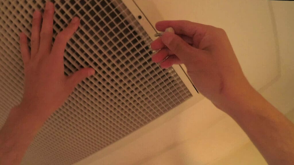 HOW TO REPLACE THE DUCTED AIR CONDITIONER FILTER reinstall screw