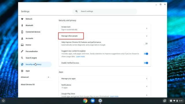 HOW TO DISABLE CHROMEBOOK GUEST BROWSING Manage Other People