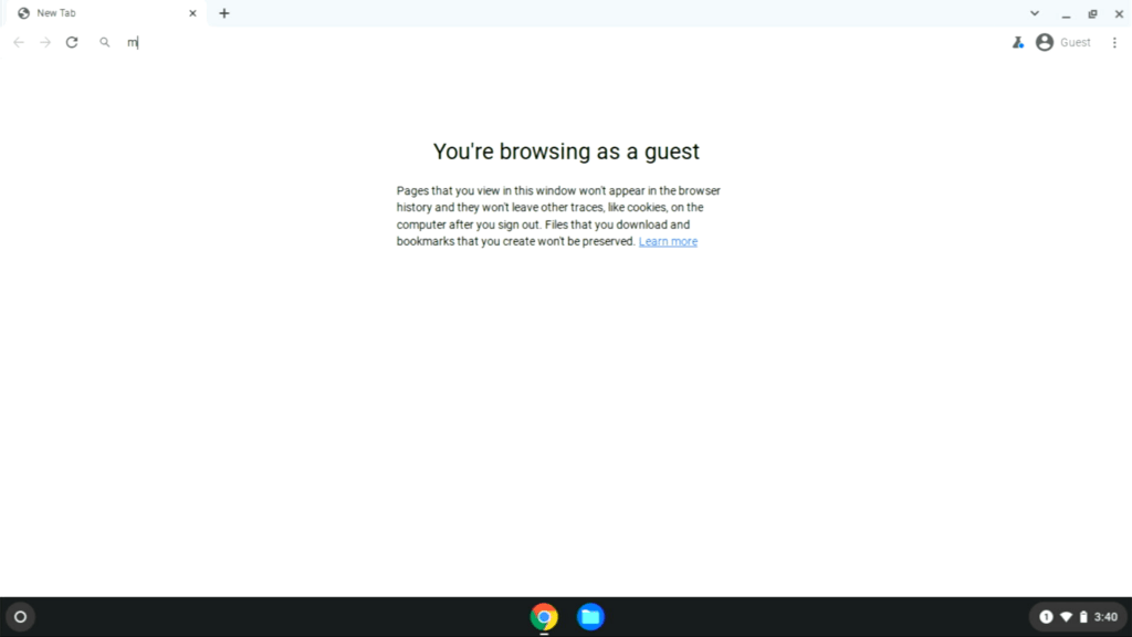 HOW TO DISABLE CHROMEBOOK GUEST BROWSING Window for Guest