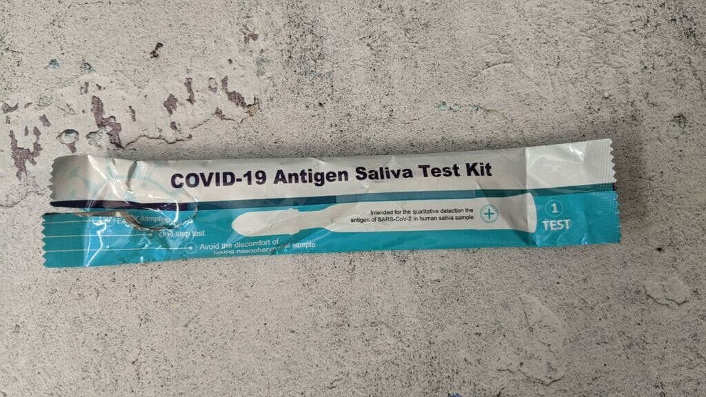 I DID THE COVID 19 ANTIGEN SALIVA TEST KIT ECOTEST wrapper