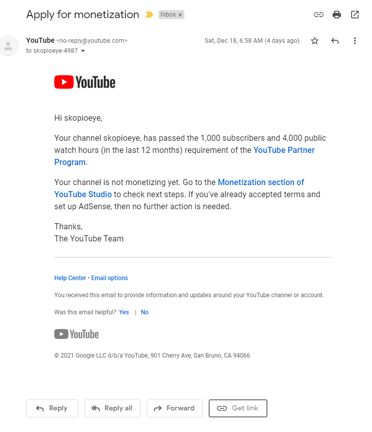 My YouTube Channel is getting monetised Apply for monetization