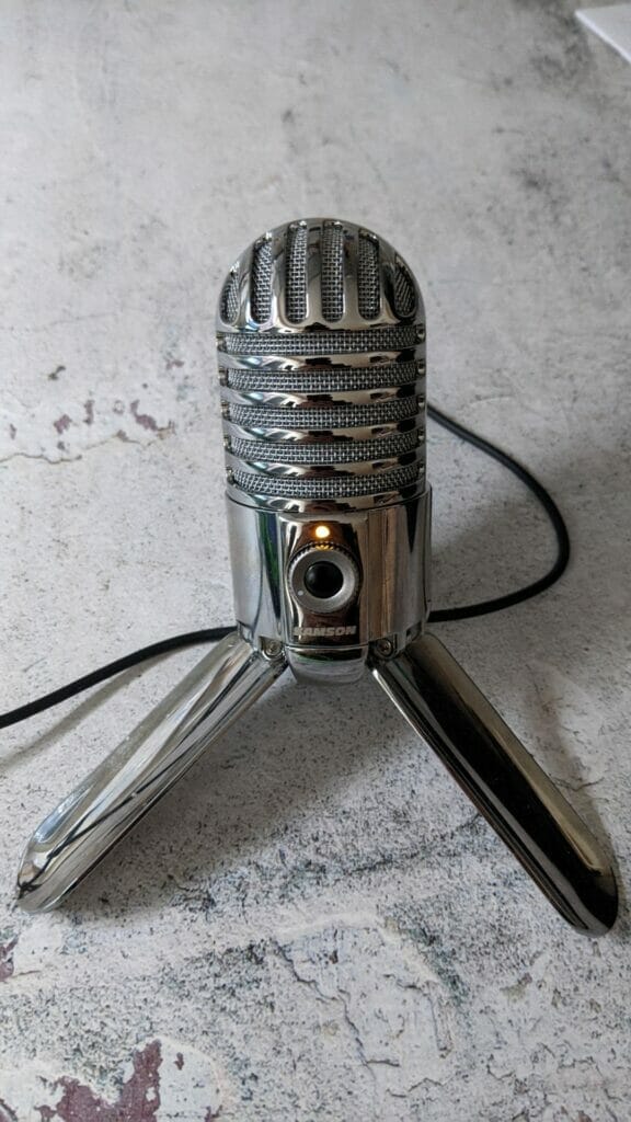 Samson Meteor USB Microphone yellow light mute