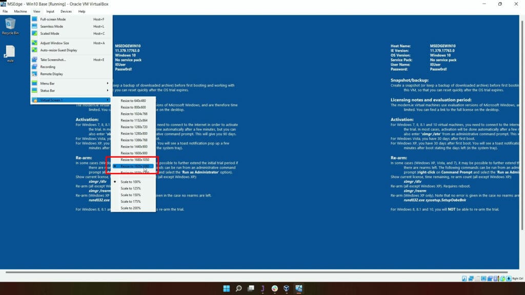 CHANGING THE SCREEN RESOLUTION IN VIRTUALBOX HOW TO GUIDELINE 2