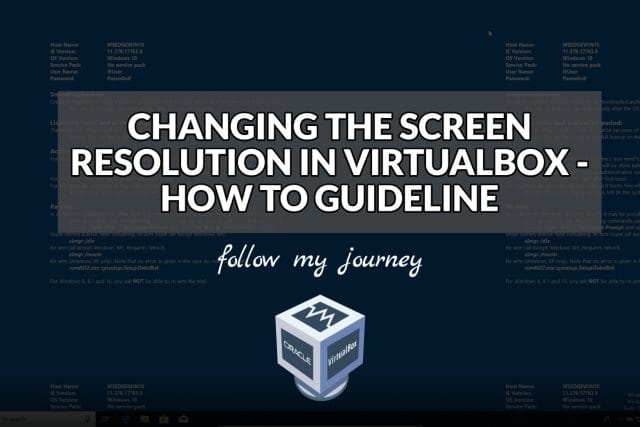 CHANGING THE SCREEN RESOLUTION IN VIRTUALBOX HOW TO GUIDELINE header