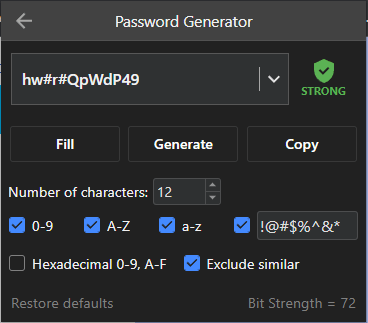 Roboform Password Generator