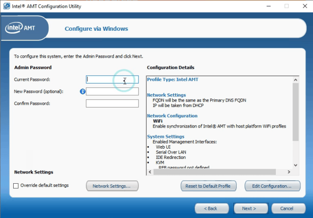 USING THE INTEL SETUP AND CONFIGURATION SOFTWARE FOR INTEL AMT ACUWizardInstaller configuration