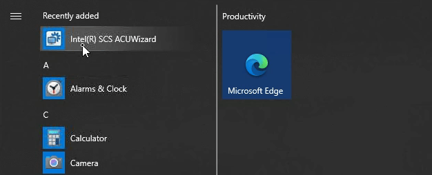 USING THE INTEL SETUP AND CONFIGURATION SOFTWARE FOR INTEL AMT Start and run Intel SCS ACUWizard