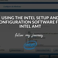 USING THE INTEL SETUP AND CONFIGURATION SOFTWARE FOR INTEL AMT header