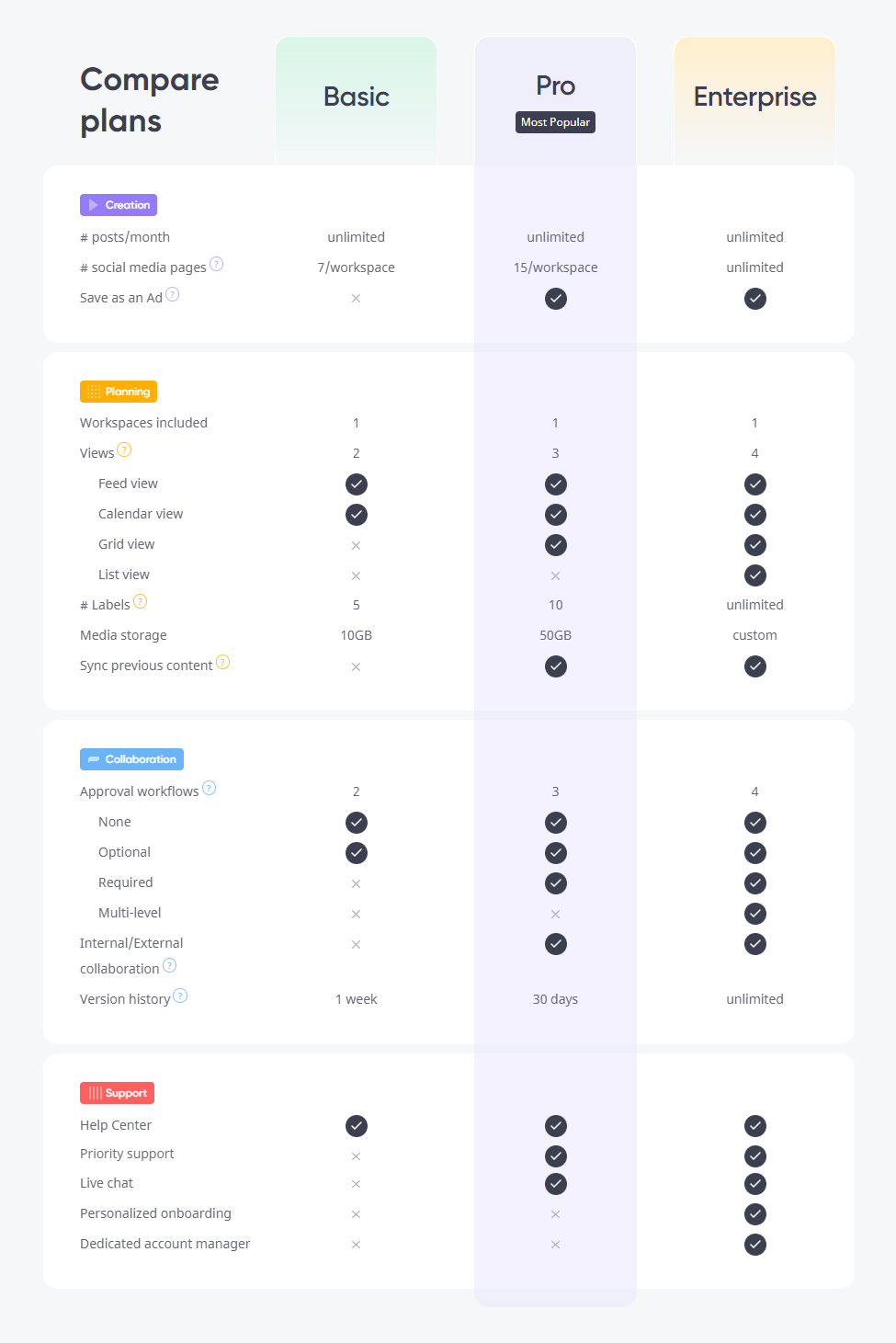 Tools Planable Social Media Pricings 2