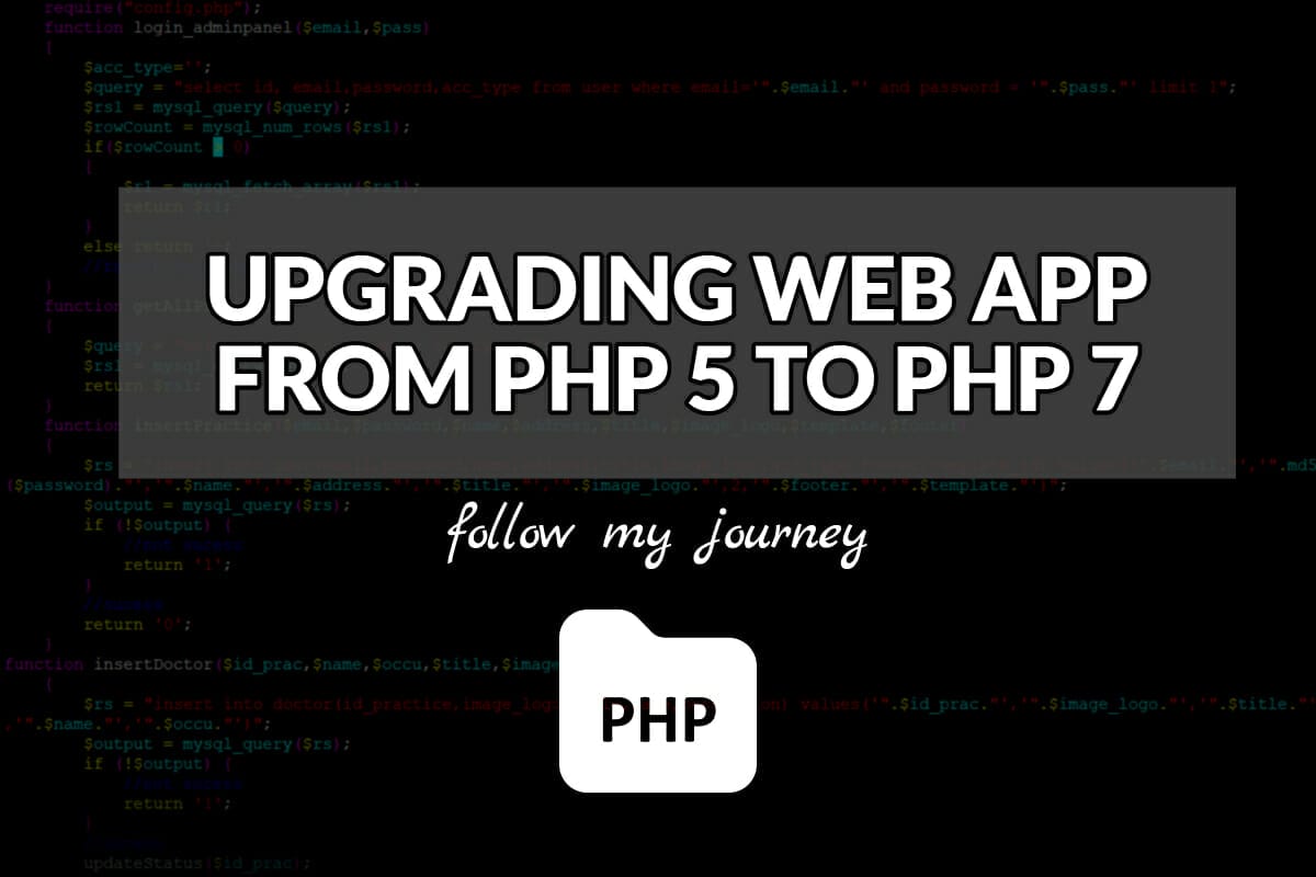 UPGRADING WEB APP FROM PHP 5 TO PHP 7 header