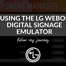 USING THE LG WEBOS DIGITAL SIGNAGE EMULATOR header