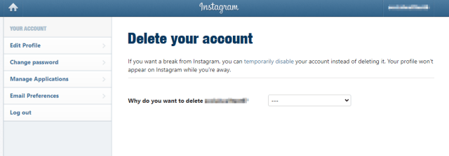 HOW TO DELETE BACKUP DISABLE YOUR INSTAGRAM ACCOUNT delete account 1