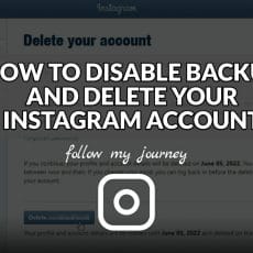 HOW TO DISABLE BACKUP AND DELETE YOUR INSTAGRAM ACCOUNT header