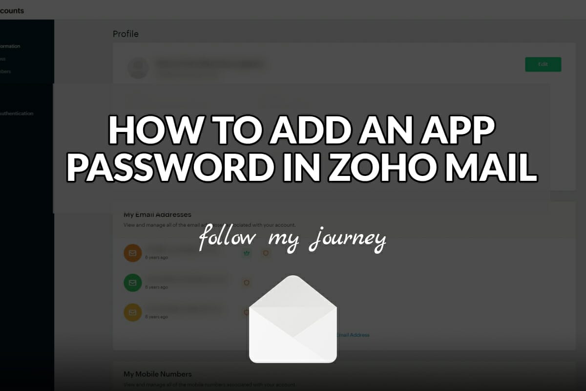 HOW TO ADD AN APP PASSWORD IN ZOHO MAIL header