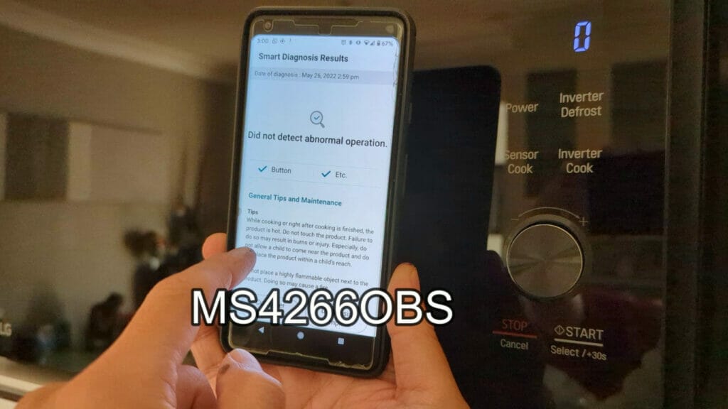 USING THE LG NEOCHEF MICROWAVE SMART DIAGNOSIS