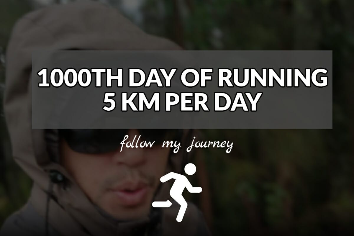 1000TH DAY OF RUNNING 5 KM PER DAY header image