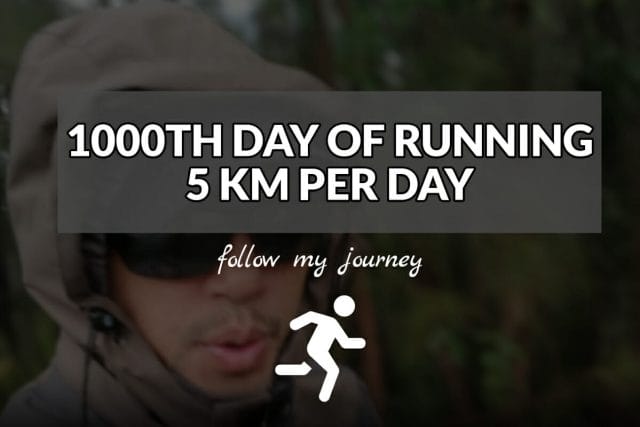 1000TH DAY OF RUNNING 5 KM PER DAY header image