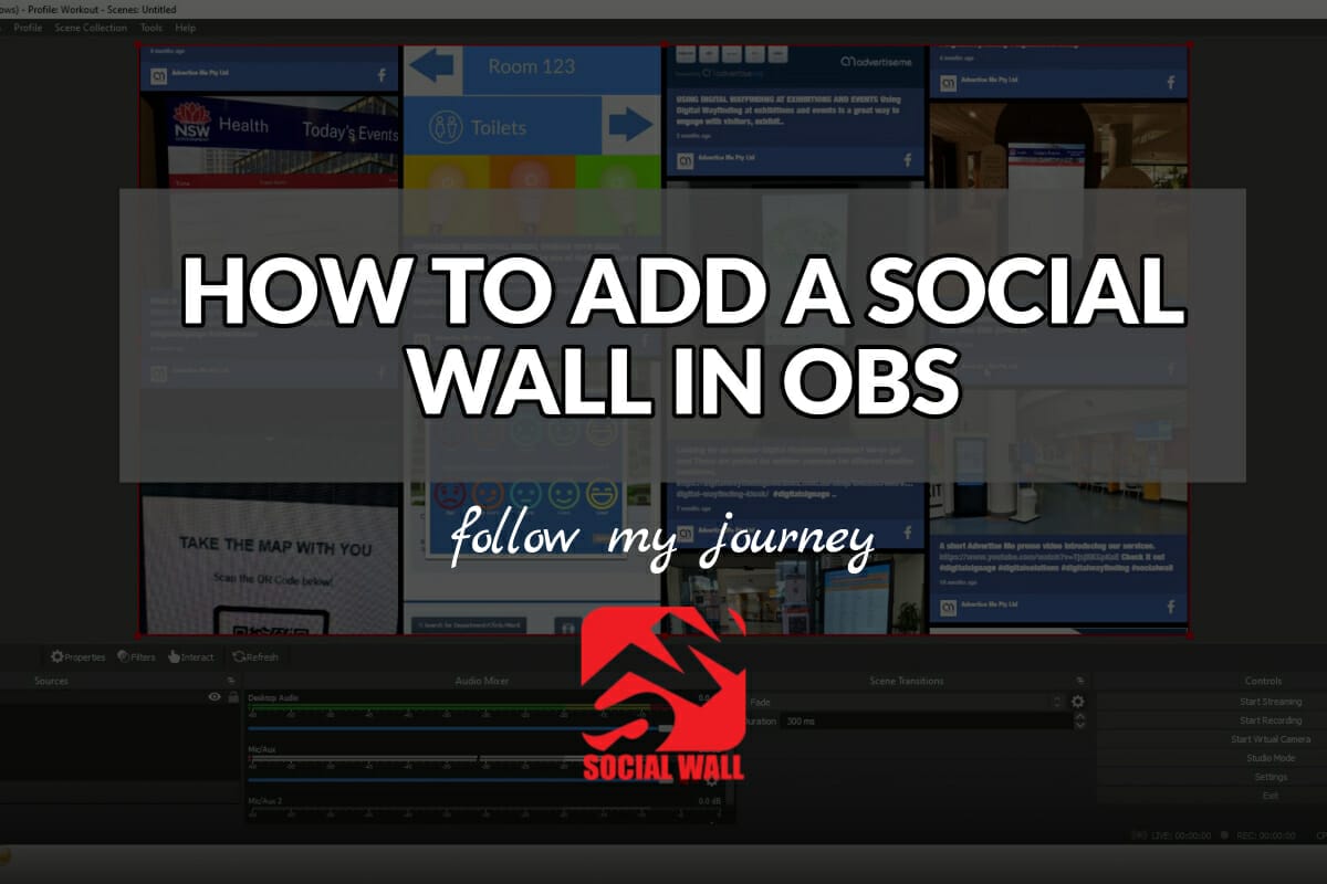 HOW TO ADD A SOCIAL WALL IN OBS header