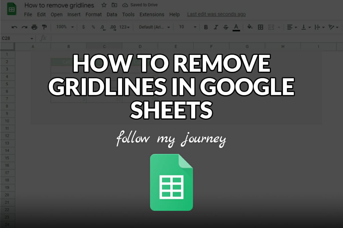HOW TO REMOVE GRIDLINES IN GOOGLE SHEETS header
