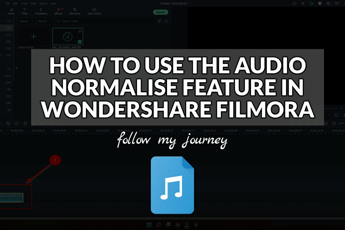 HOW TO USE THE AUDIO NORMALISE FEATURE IN WONDERSHARE FILMORA header