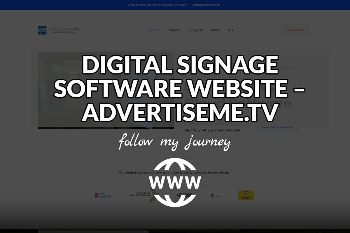 DIGITAL SIGNAGE SOFTWARE WEBSITE – ADVERTISEME.TV header