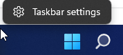 HOW TO CHANGE THE WINDOWS 11 TASKBAR ICONS LOCATION right click
