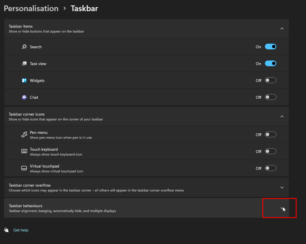 HOW TO CHANGE THE WINDOWS 11 TASKBAR ICONS LOCATION taskbar behaviours