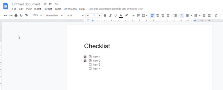 CREATE A GOOGLE TASK FROM A GOOGLE DOC CHECKLIST