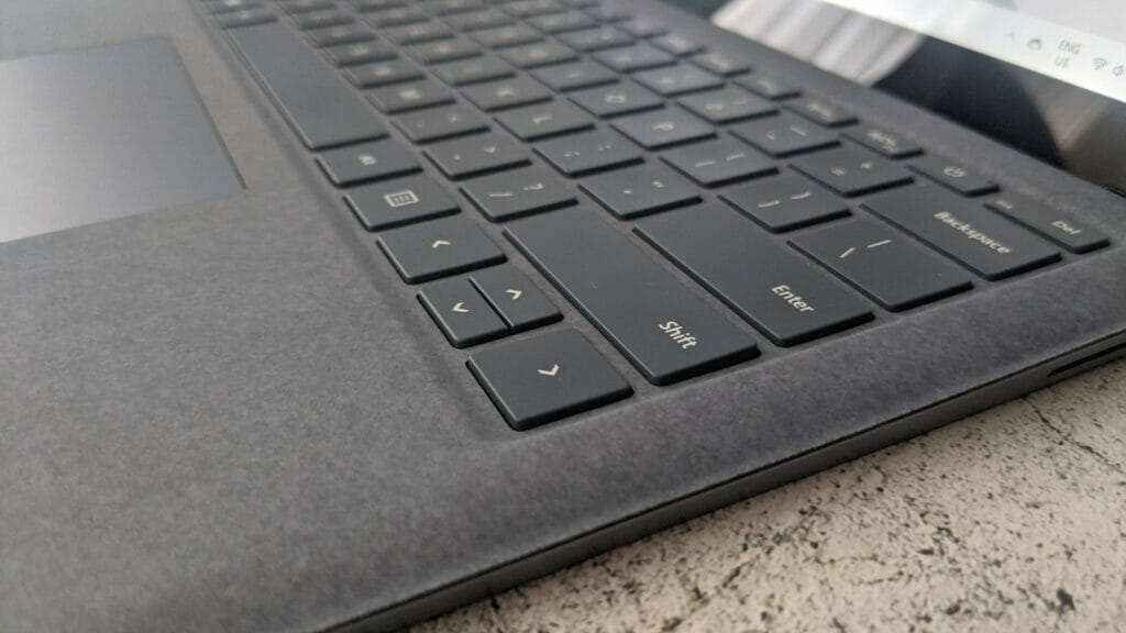 Microsoft Surface Laptop 4 keyboard side
