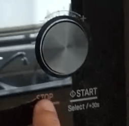 CLEANING THE LG NEOCHEF MICROWAVE red stop button