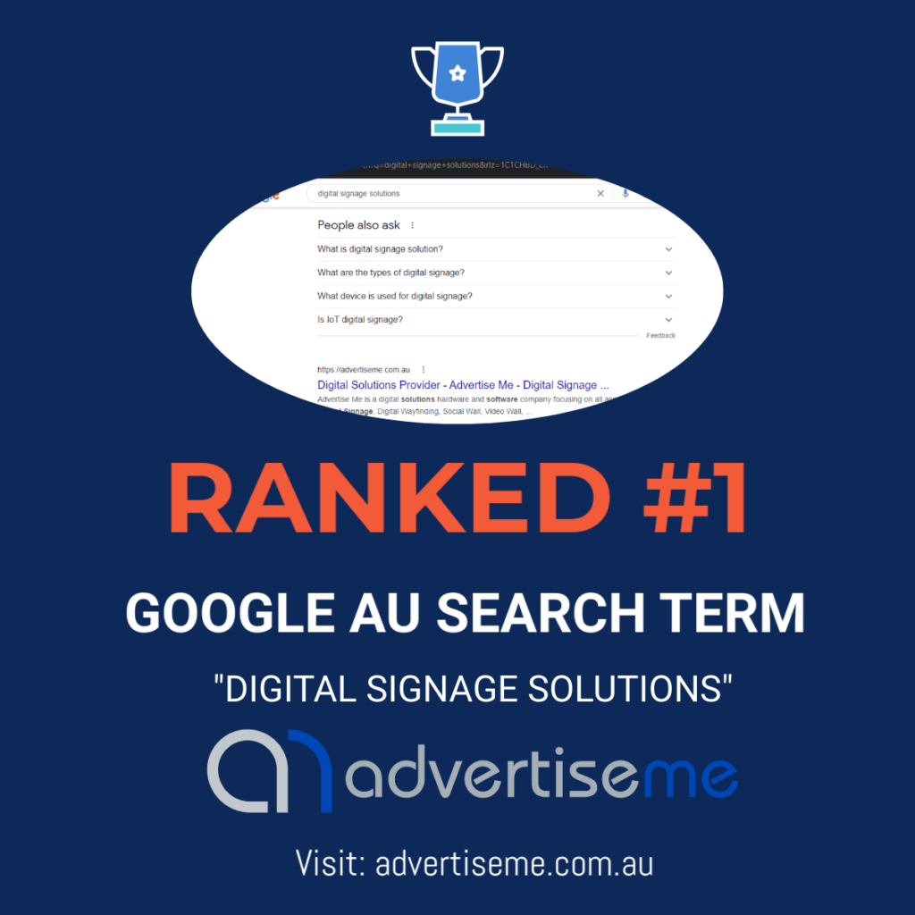 DIGITAL SIGNAGE SOLUTIONS WEBSITE TOP RANKINGS ranking 1
