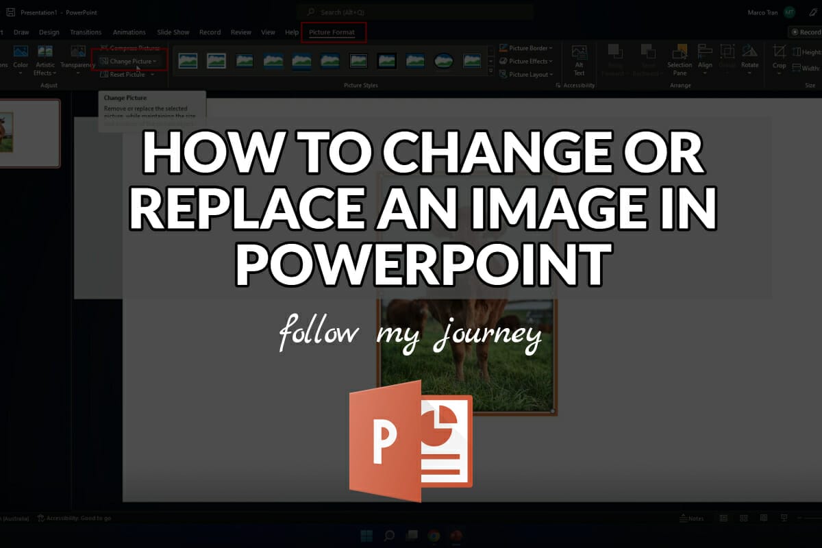 HOW TO CHANGE OR REPLACE AN IMAGE IN POWERPOINT header