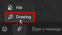 NEW DRAWING FEATURE IN WHATSAPP WINDOWS VERSION click drawing