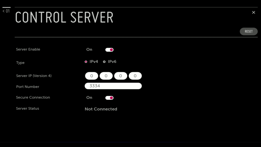 USING THE LG SUPERSIGN CONTROL SOFTWARE IP Address