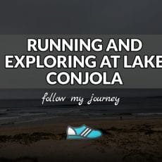 RUNNING AND EXPLORING AT LAKE CONJOLA header