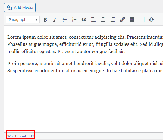 HOW TO CHECK THE NUMBER OF WORDS IN WORDPRESS word count old editor