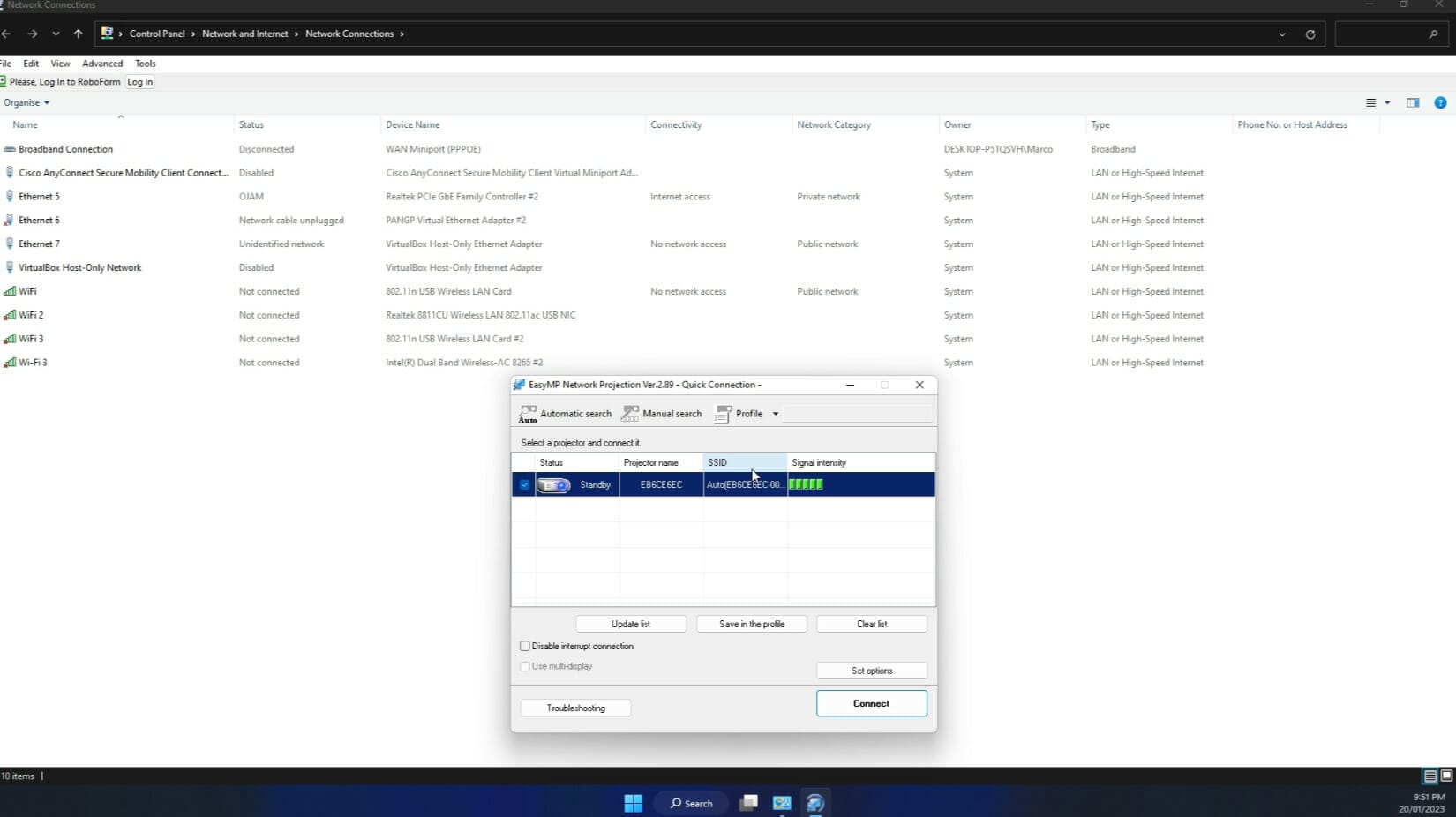 Epson easymp not working on windows 11