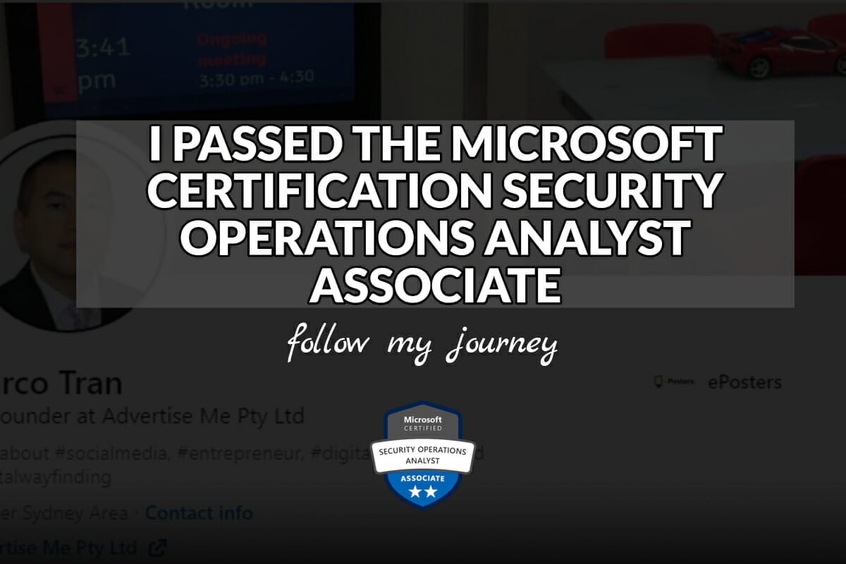 I PASSED THE MICROSOFT CERTIFICATION SECURITY OPERATIONS ANALYST ASSOCIATE header