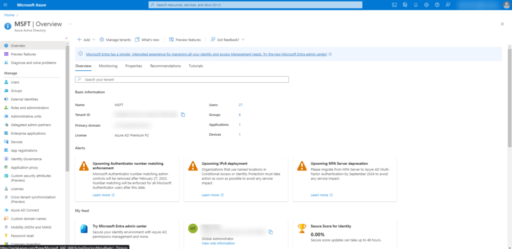 Microsoft Azure Portal