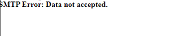 HOW TO FIX SMTP ERROR DATA NOT ACCEPTED FROM PHPMAILER ON ZOHOMAIL error message