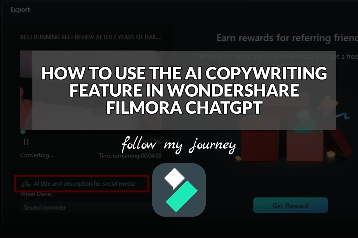 HOW TO USE THE AI COPYWRITING FEATURE IN WONDERSHARE FILMORA CHATGPT header