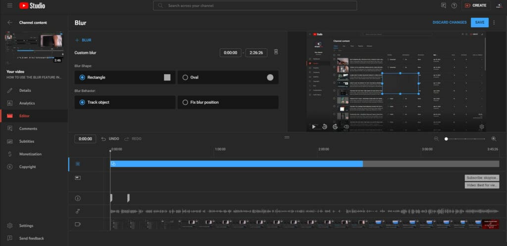 3 EASY WAYS TO BLUR SECTIONS OF A VIDEO YouTube Studio Editor