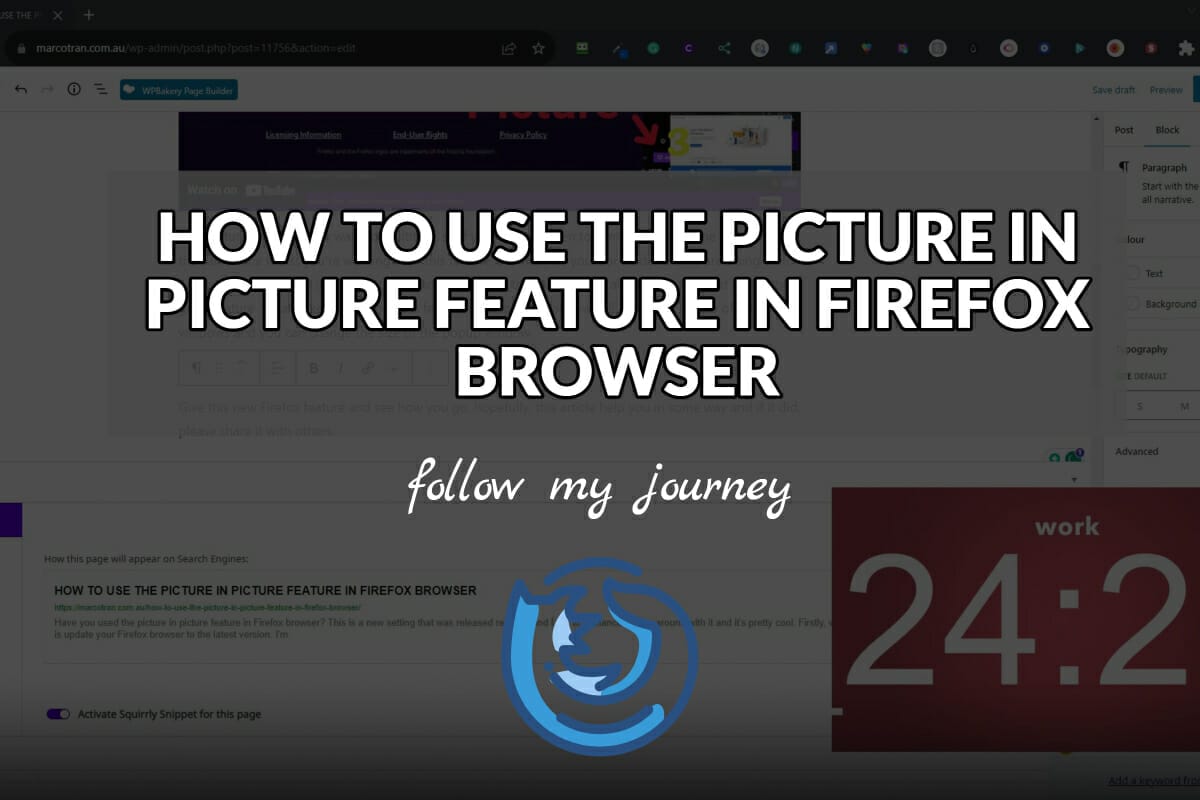HOW TO USE THE PICTURE IN PICTURE FEATURE IN FIREFOX BROWSER header