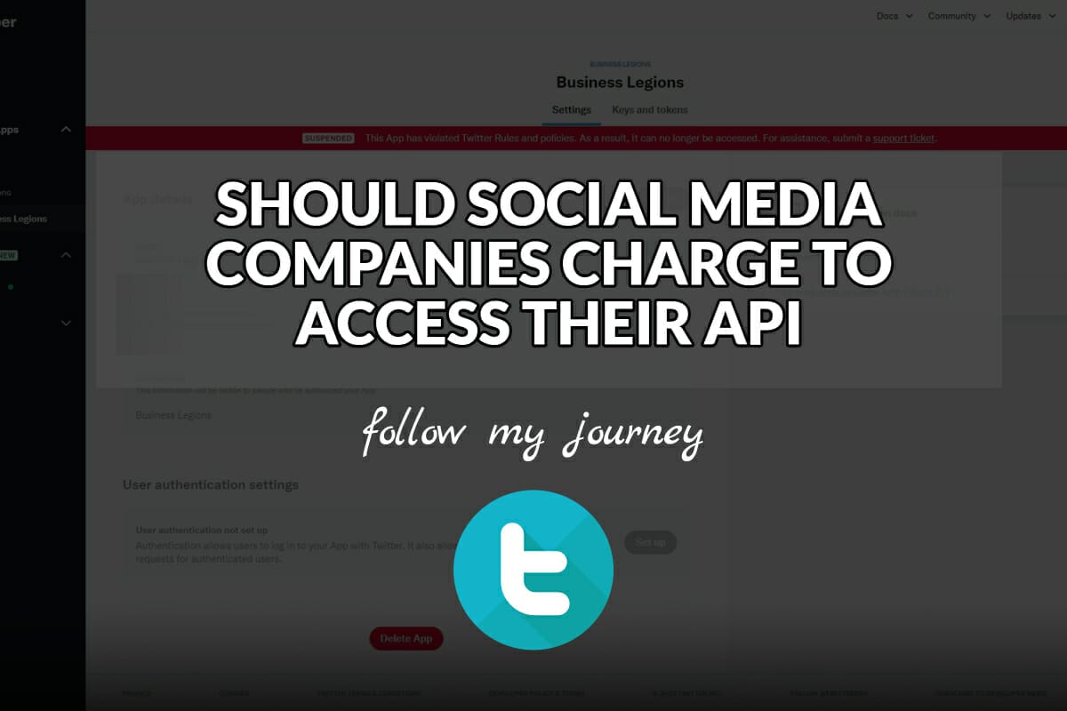 SHOULD SOCIAL MEDIA COMPANIES CHARGE TO ACCESS THEIR API header