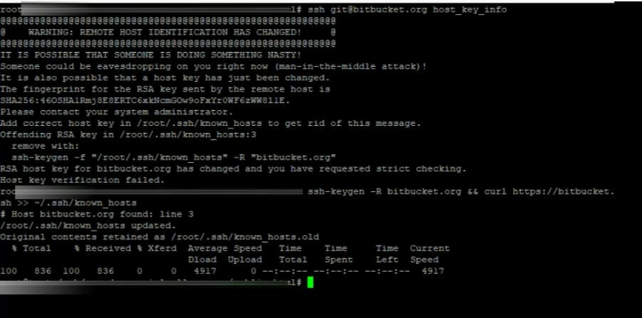 HOW TO FIX ATLASSIAN BITBUCKET SSH HOST KEYS host key info message
