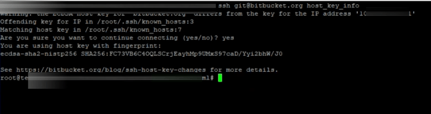 HOW TO FIX ATLASSIAN BITBUCKET SSH HOST KEYS host key info offending and matching key