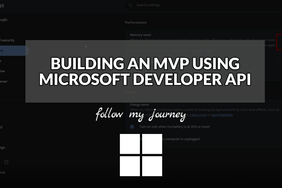 BUILDING AN MVP USING MICROSOFT DEVELOPER API header