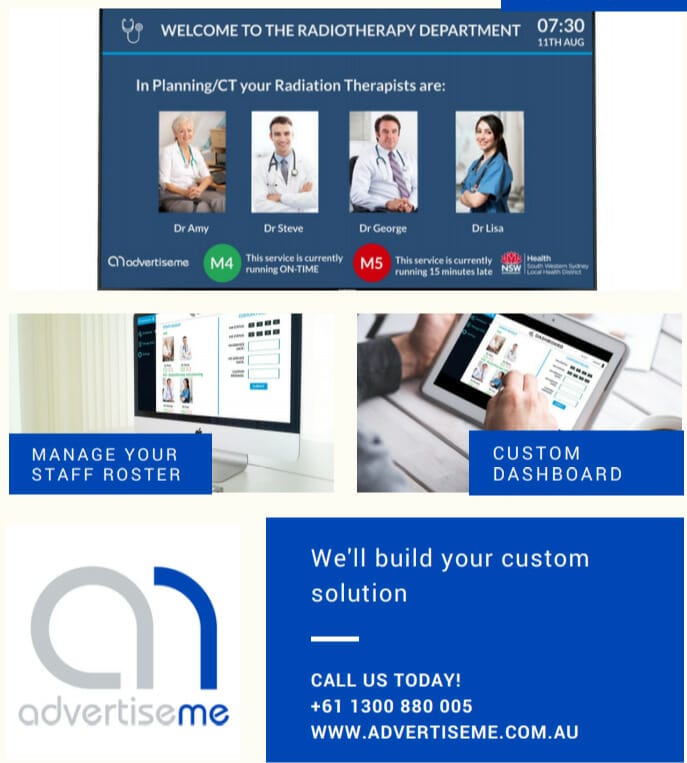 Advertise Me WE BUILT A DIGITAL SIGNAGE PRODUCT FOR MEDICAL CENTRES Digital Medical Boards