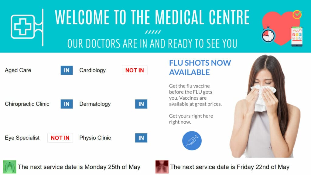 Advertise Me WE BUILT A DIGITAL SIGNAGE PRODUCT FOR MEDICAL CENTRES doctor